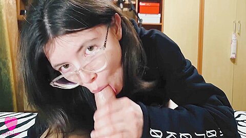 A Student 18+ Agrees To A Blowjob And Asks For Help With Her Studies